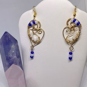 Handmade wire wrapped earrings